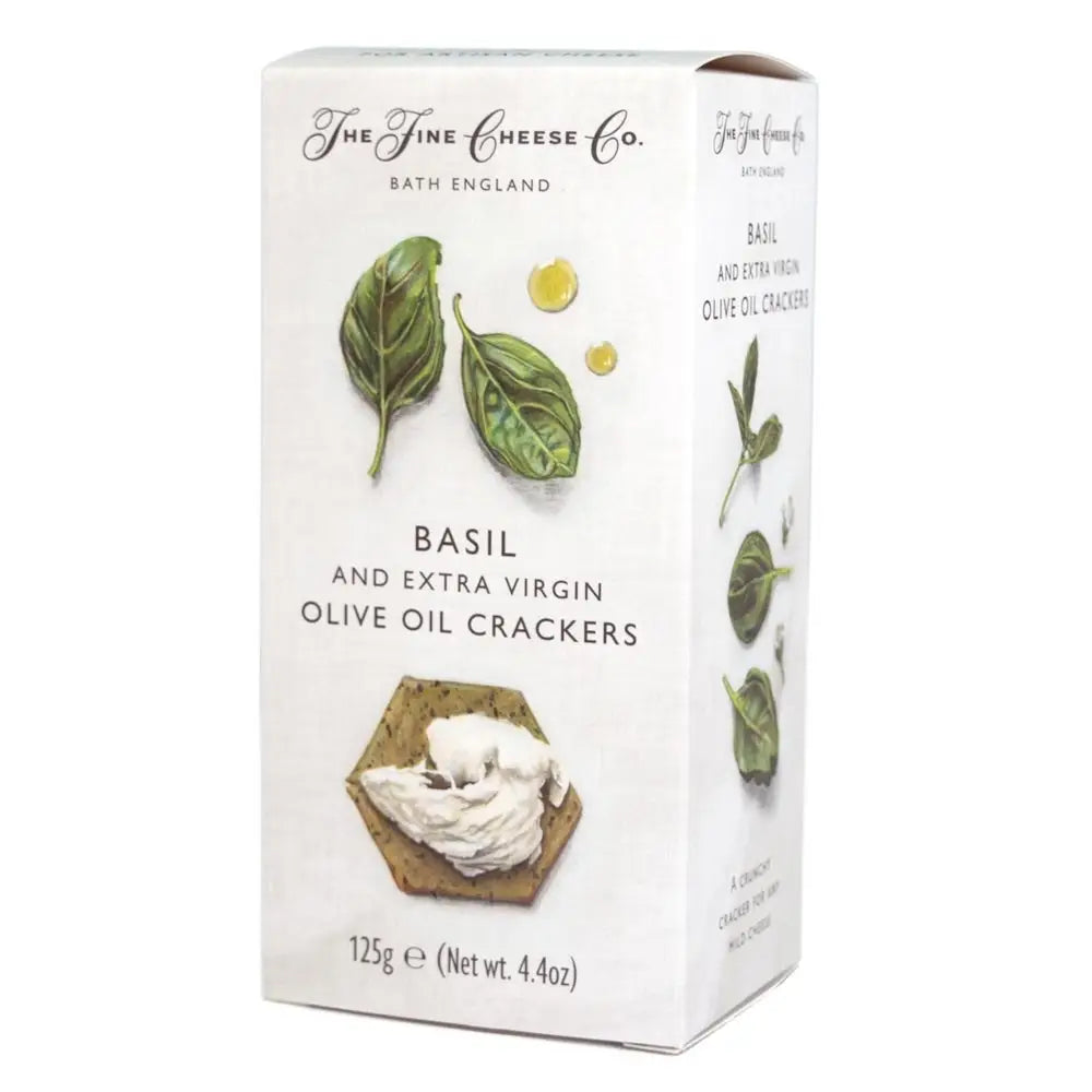 Basil & Extra Virgin Olive Oil Cheese Crackers - Farmhouse Deli