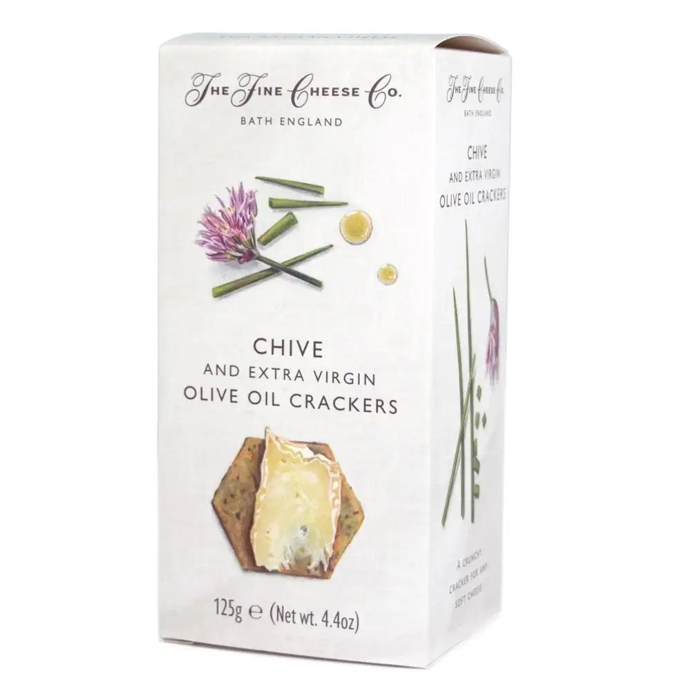 Chive & Extra Virgin Olive Oil Cheese Crackers - Farmhouse Deli
