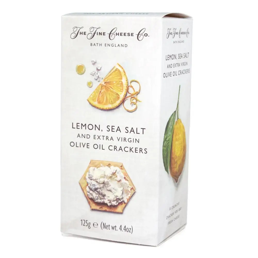 Lemon, Sea Salt & Extra Virgin Olive Oil Cheese Crackers - Farmhouse Deli