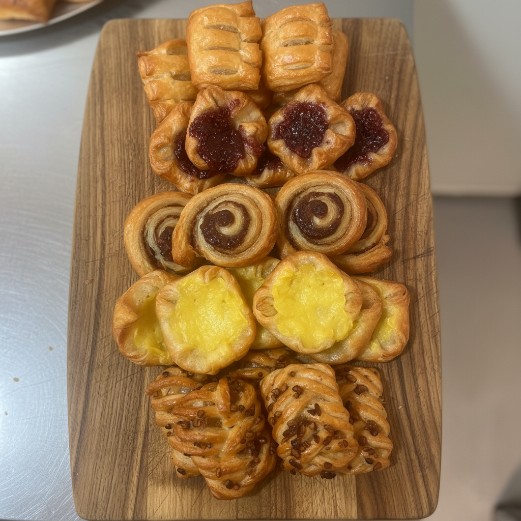 Danish pastry selection Farmhouse Deli & Cafe Farmhouse Deli & Cafe